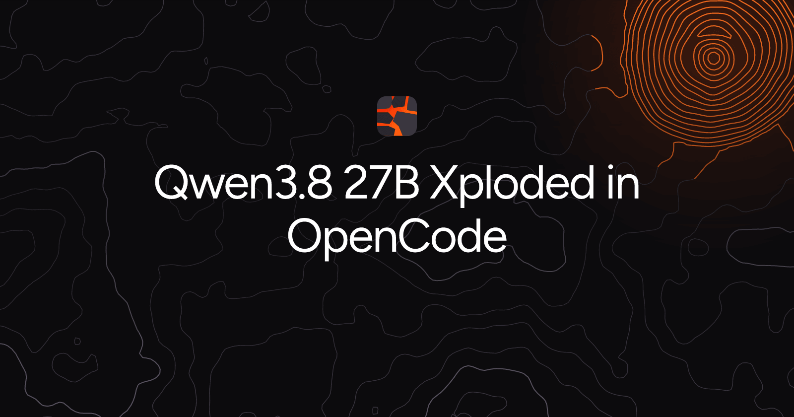 Qwen3.8 27B Xploded in OpenCode